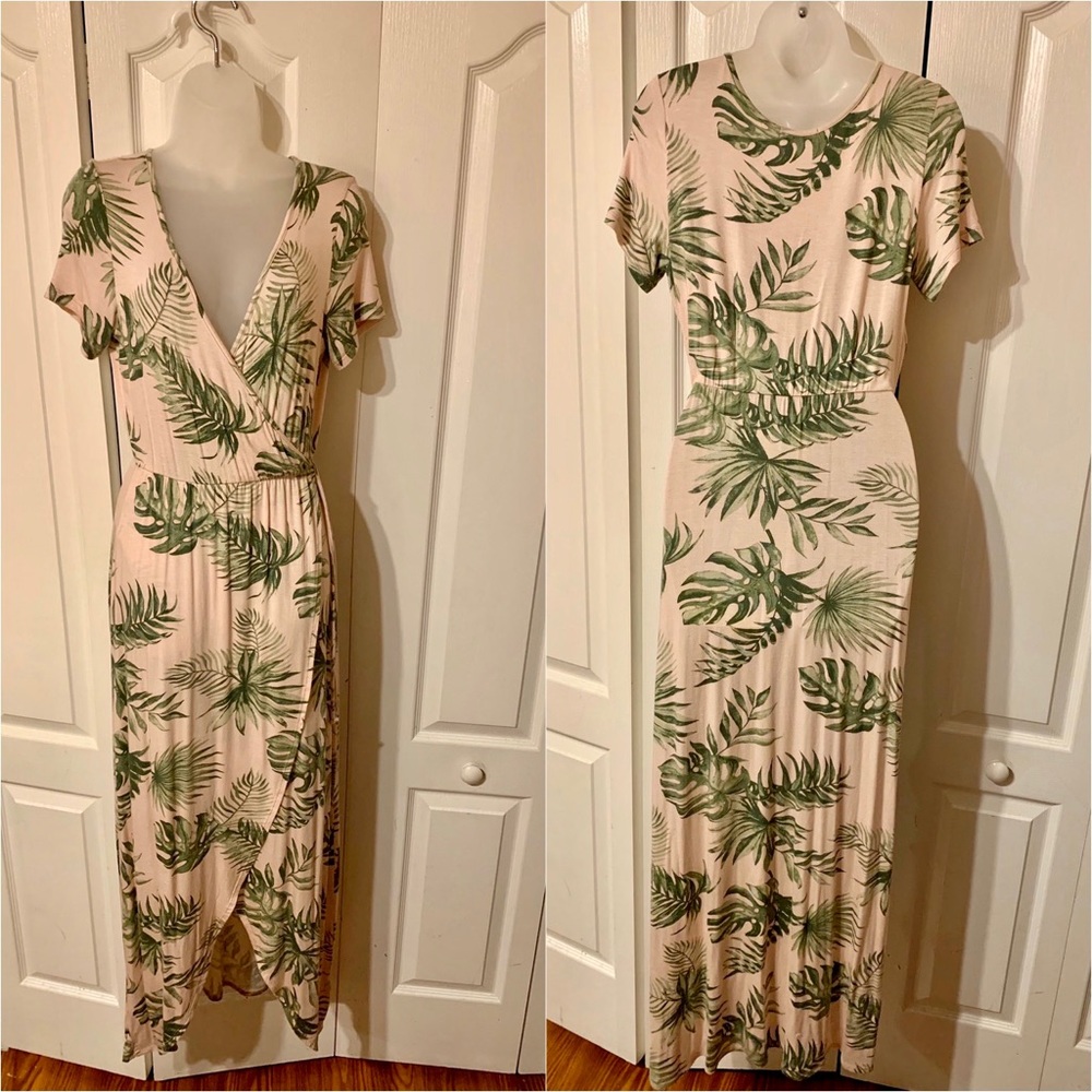 Light Pink Floral Maxi Dress